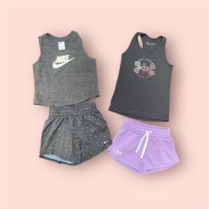 Nike and Under Armour tanks/shorts
